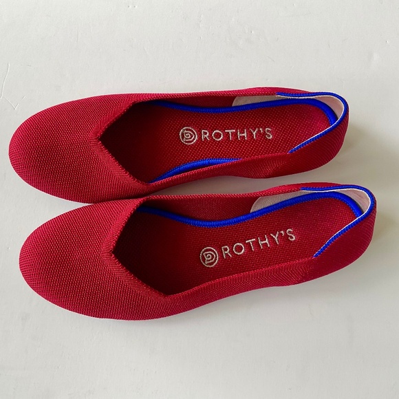 ROTHY’S  Red Round Toe Size 9.5 - Picture 2 of 8